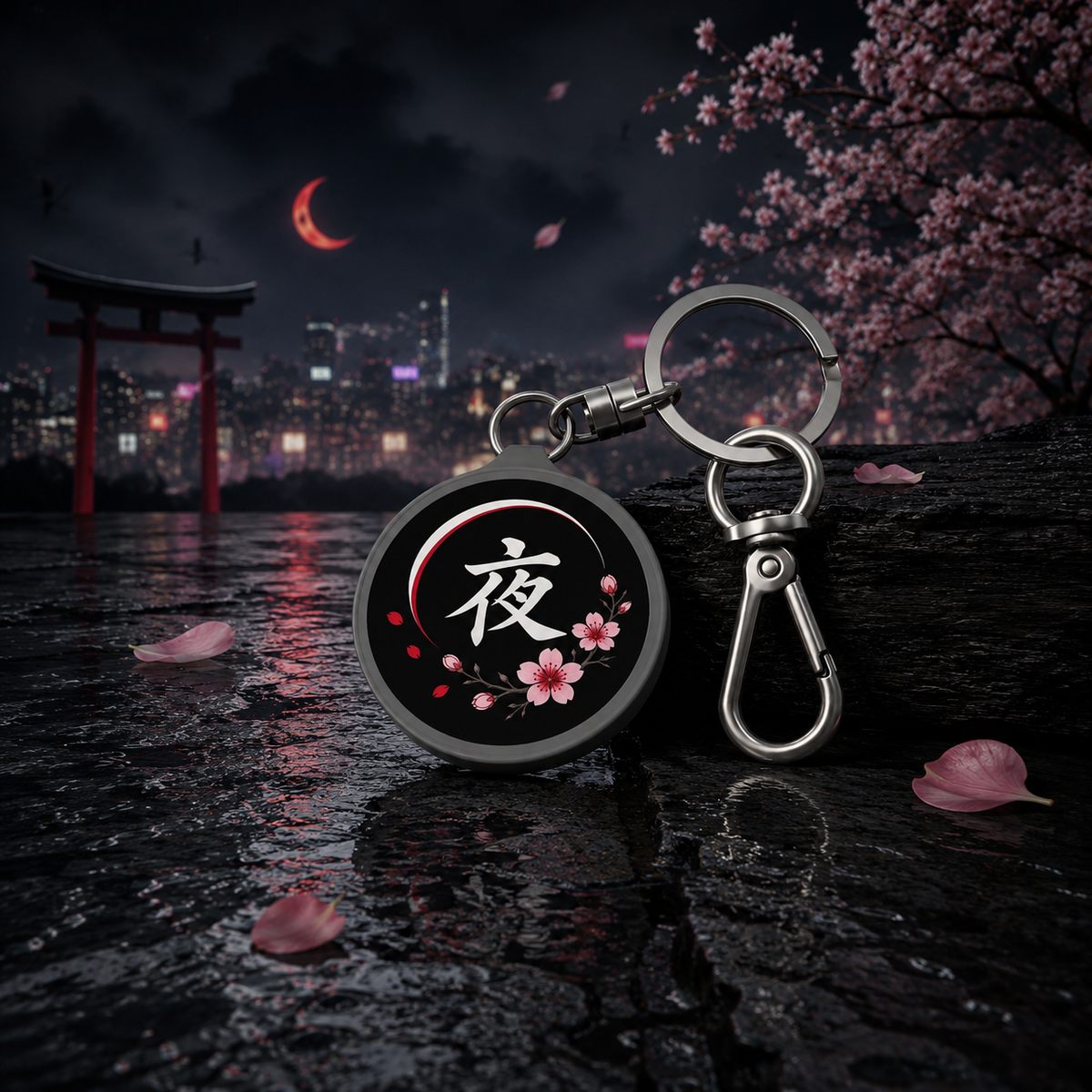 Sakura Night Keychain